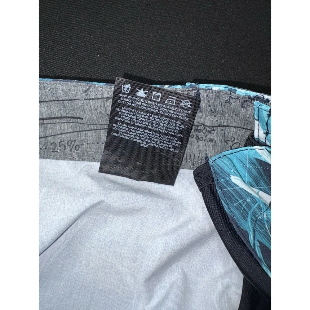 NWT Hurley Phantom JJF Board Shorts Trunks Mens 30x9 Floral Map Grid Print